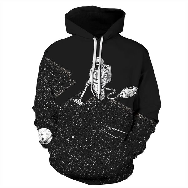 men's hoodies & sweatshirts funny fashion men/women 3d print astronaut vacuum cleaner thin hooded hoody, Black
men's hoodies & sweatshirts funny fashion men/women 3d print astronaut vacuum cleaner thin hooded hoody, Black