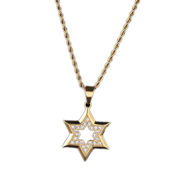stainless steel rhinestone pendant hexagonal star pendant plating trend hip hop men and women accessories, Silver
stainless steel rhinestone pendant hexagonal star pendant plating trend hip hop men and women accessories, Silver