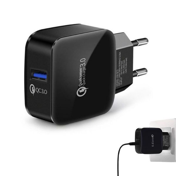 QC3.0 Adaptive Fast Charging Cell Phone Adapter Quick Charge Travel Adapter Home USB Wall Charger US EU Version Dock For iPhone Samsung
QC3.0 Adaptive Fast Charging Cell Phone Adapter Quick Charge Travel Adapter Home USB Wall Charger US EU Version Dock For iPhone Samsung
