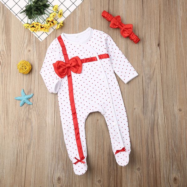 pudcoco newborn baby boy girl clothes polka dot print bowknot long sleeve romper jumpsuit headband 2pcs outfits cotton clothes, White
pudcoco newborn baby boy girl clothes polka dot print bowknot long sleeve romper jumpsuit headband 2pcs outfits cotton clothes, White