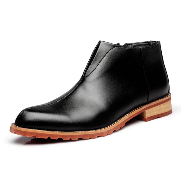 men boots fashion comfortable ankle boots casual autumn genuine leather men flat shoes business shoes, Black
men boots fashion comfortable ankle boots casual autumn genuine leather men flat shoes business shoes, Black