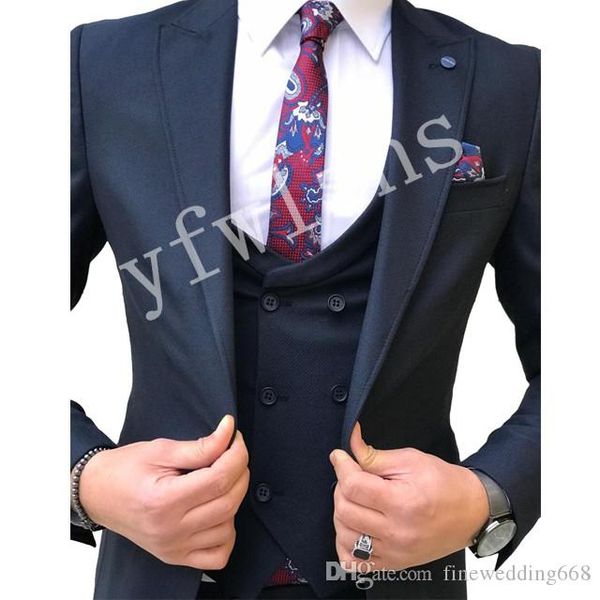one button groomsmen peak lapel wedding groom tuxedos men suits wedding/prom/dinner man blazer(jacket+tie+vest+pants) 1309, Black;gray
one button groomsmen peak lapel wedding groom tuxedos men suits wedding/prom/dinner man blazer(jacket+tie+vest+pants) 1309, Black;gray