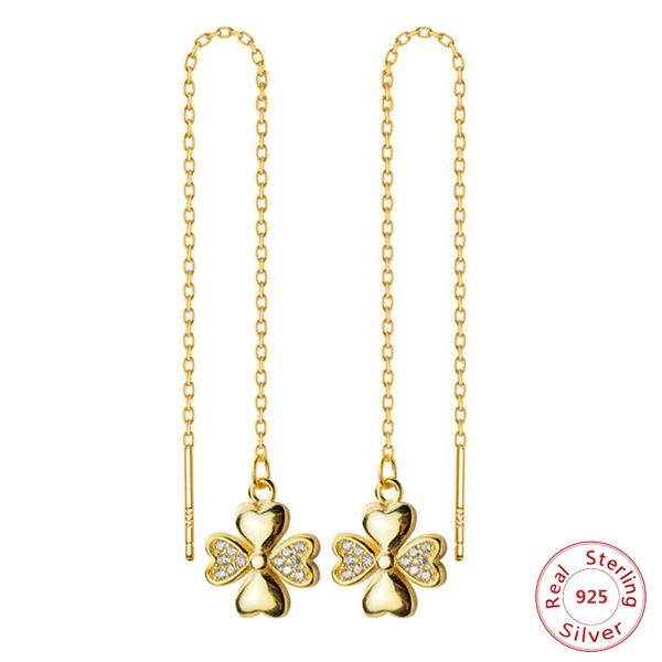 wholesale jewelry real 925 sterling silver drop earrings gold color four-leaf clover earrings for women gift
wholesale jewelry real 925 sterling silver drop earrings gold color four-leaf clover earrings for women gift