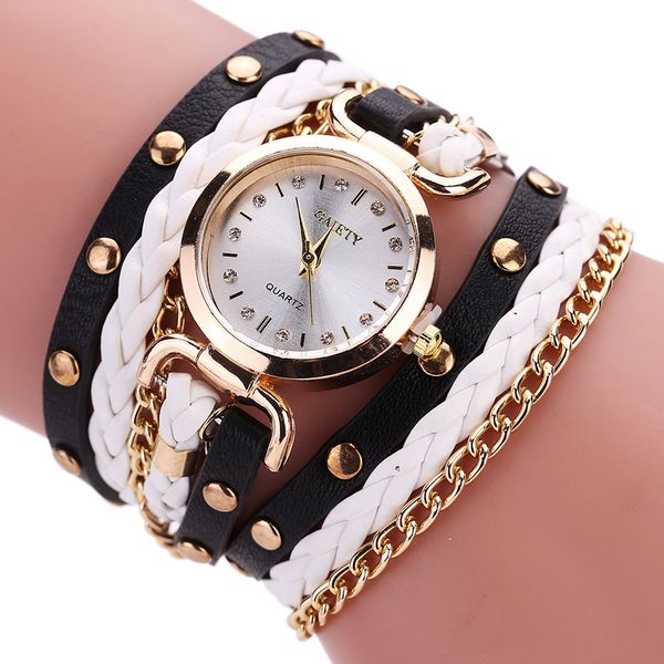weaving twist rivet leather strap bracelet watches brand ladies student watch luxury rhinestone women quartz wristwatch 2019, Slivery;brown
weaving twist rivet leather strap bracelet watches brand ladies student watch luxury rhinestone women quartz wristwatch 2019, Slivery;brown