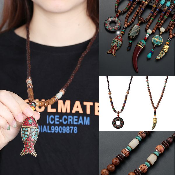handmade ethnic vintage jewelry nepal buddhist mala wood bead pendant necklace horn fish long jewelry lucky gift, Silver
handmade ethnic vintage jewelry nepal buddhist mala wood bead pendant necklace horn fish long jewelry lucky gift, Silver
