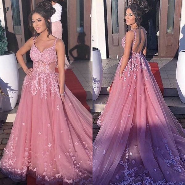 2019 lace prom dresses vestidos de fiesta long spaghetti straps sheer illusion bodice backless evening gowns celebrity formal party dress, Black
2019 lace prom dresses vestidos de fiesta long spaghetti straps sheer illusion bodice backless evening gowns celebrity formal party dress, Black