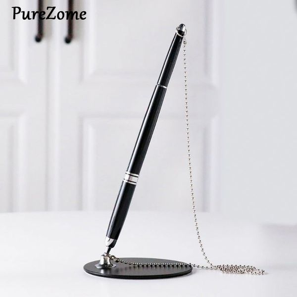 classic metal ballpoint pen secure chain attached base stand desk office counter signature pens stationery gift, Blue;orange
classic metal ballpoint pen secure chain attached base stand desk office counter signature pens stationery gift, Blue;orange