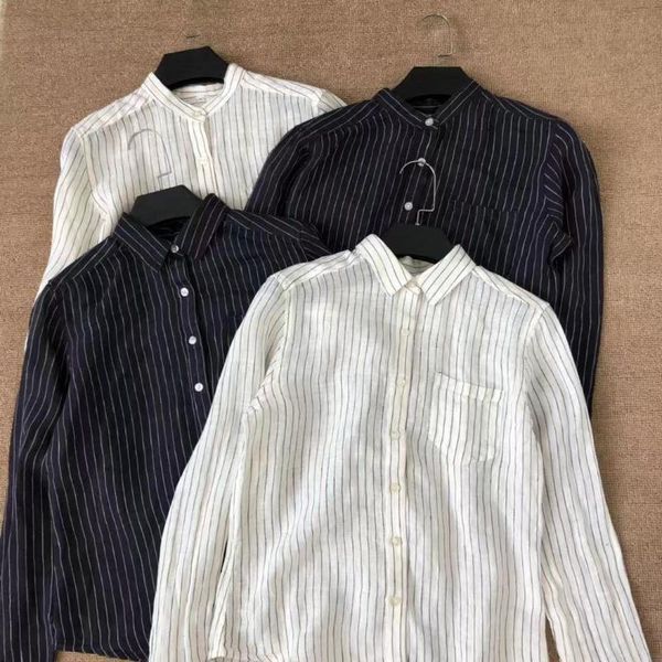 women's blouses & shirts women shirt linen long sleeve strip 4 colours, White
women's blouses & shirts women shirt linen long sleeve strip 4 colours, White