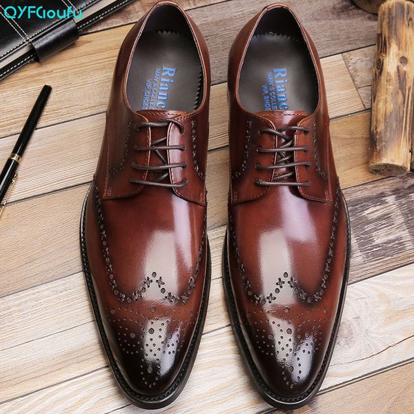 qyfcioufu pointed toe brogue shoes men's british style fashion loafers handmade lace-up wedding italian dress shoes, Black
qyfcioufu pointed toe brogue shoes men's british style fashion loafers handmade lace-up wedding italian dress shoes, Black