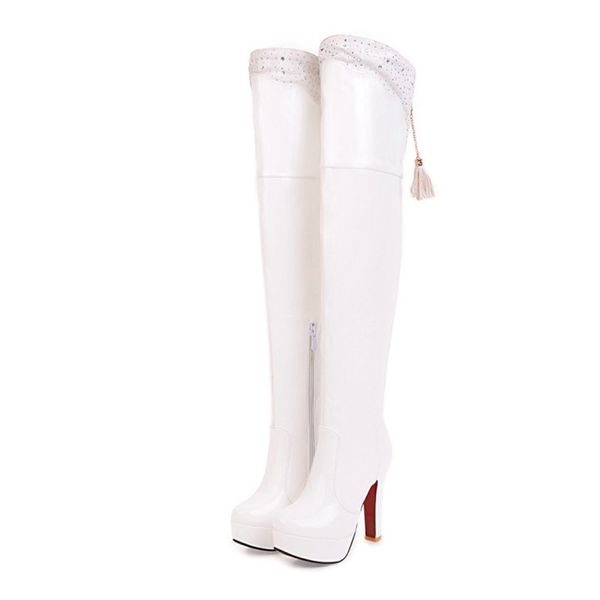 female over the knee boots patent leather 11.5cm high heel platform thigh high boots for women lady tall pole dancing boots, Black
female over the knee boots patent leather 11.5cm high heel platform thigh high boots for women lady tall pole dancing boots, Black