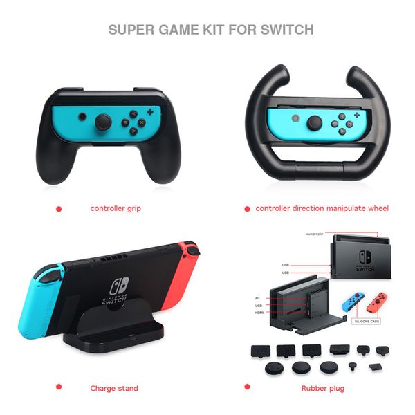 Новое прибытие Joy-Con сцепление рулевого колеса консоли зарядки док резиновый штек
Новое прибытие Joy-Con сцепление рулевого колеса консоли зарядки док резиновый штек