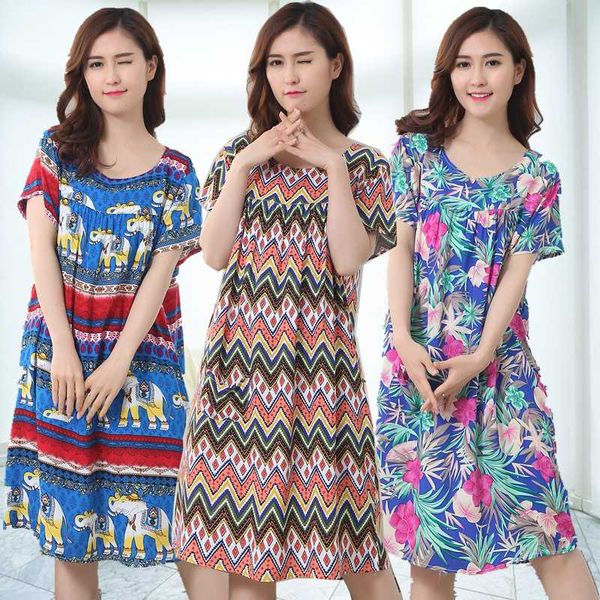 women cotton nightgown floral sleep dress short sleeve sleep shirt night shirt nightwear fashion home dress, Black;red
women cotton nightgown floral sleep dress short sleeve sleep shirt night shirt nightwear fashion home dress, Black;red