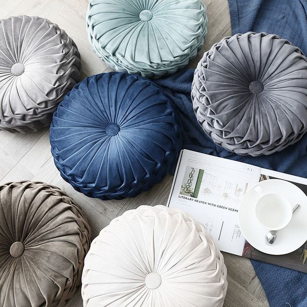 round handmade pleated wheel pumpkin seat cushion european velvet throw pillow cushion sofa waist bed headrest
round handmade pleated wheel pumpkin seat cushion european velvet throw pillow cushion sofa waist bed headrest