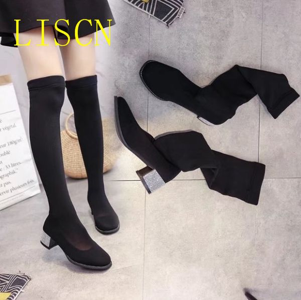 liscn 2018 spring new stretch stockings boots ladies wild black was thin outside wearing a single boots thick with rhinestones 6
liscn 2018 spring new stretch stockings boots ladies wild black was thin outside wearing a single boots thick with rhinestones 6