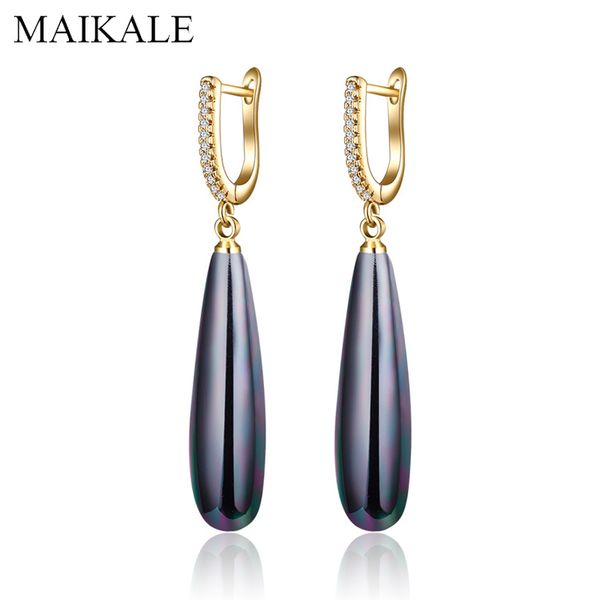maikale trendy long black pearl earrings for women gold/silver zirconia drop earrings with pearls female's jewelry girls gifts
maikale trendy long black pearl earrings for women gold/silver zirconia drop earrings with pearls female's jewelry girls gifts