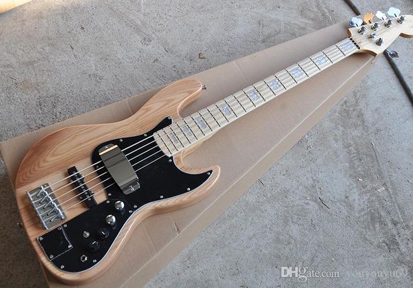 5 strings guitar bass body with maple fingerboard, black pickguard, customized service
5 strings guitar bass body with maple fingerboard, black pickguard, customized service