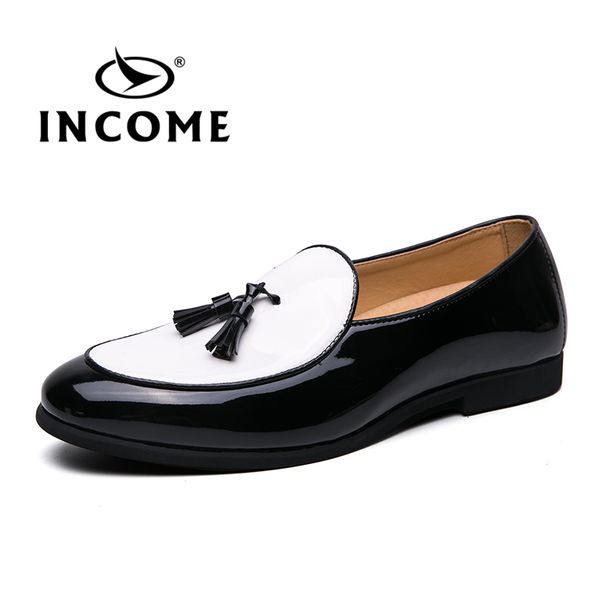 income 2020 sumeer loafers new style men's breathable patent leather shoes comfortable slip-on loafers shoes men plus size 37-48, Black
income 2020 sumeer loafers new style men's breathable patent leather shoes comfortable slip-on loafers shoes men plus size 37-48, Black