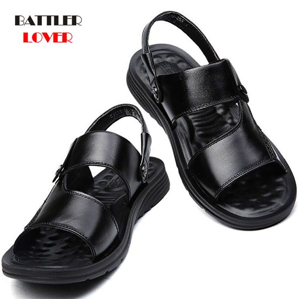 genuine leather men's sandals open toe slip on fashion casual shoes men mens slippers roman summer beach sandals plus size 38-44, Black
genuine leather men's sandals open toe slip on fashion casual shoes men mens slippers roman summer beach sandals plus size 38-44, Black