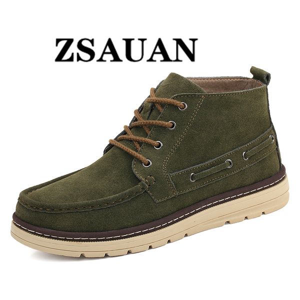 zsauan men motorcycle ankle boots suede leather high men sneakers large size 38-47 casual boots, Black
zsauan men motorcycle ankle boots suede leather high men sneakers large size 38-47 casual boots, Black