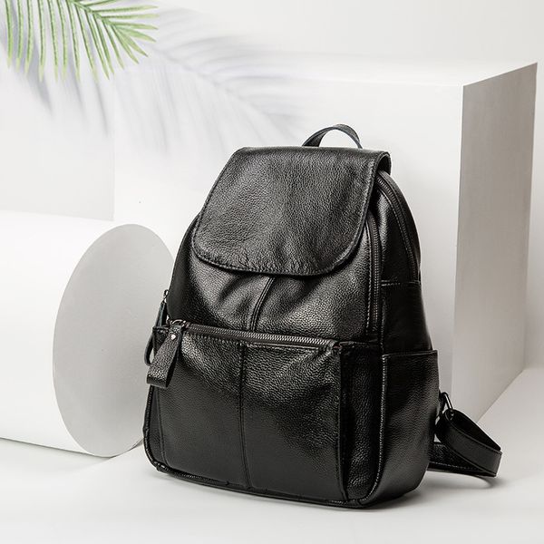 2018 fashion women genuine leather backpack women backpacks leather fashion backpack ball sac a dos femme bag new c677