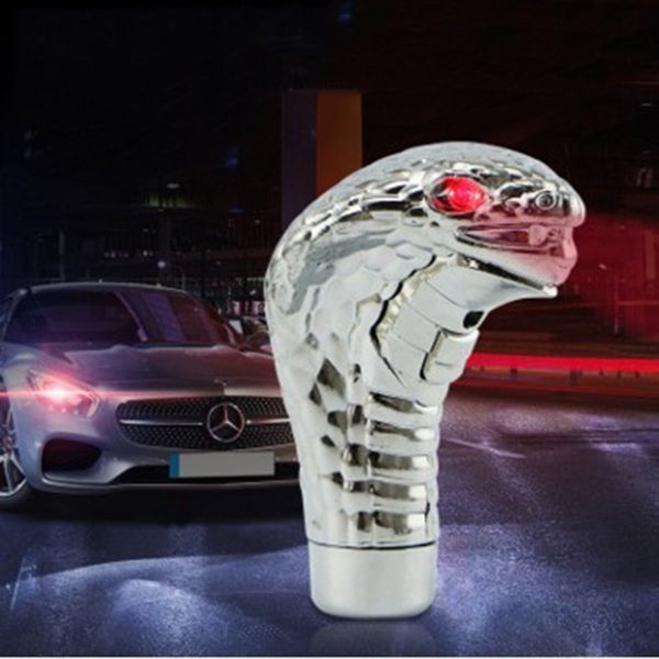universal car manual gear shift knob stick led eyes chrome cobra snake cool shift lever jld
universal car manual gear shift knob stick led eyes chrome cobra snake cool shift lever jld