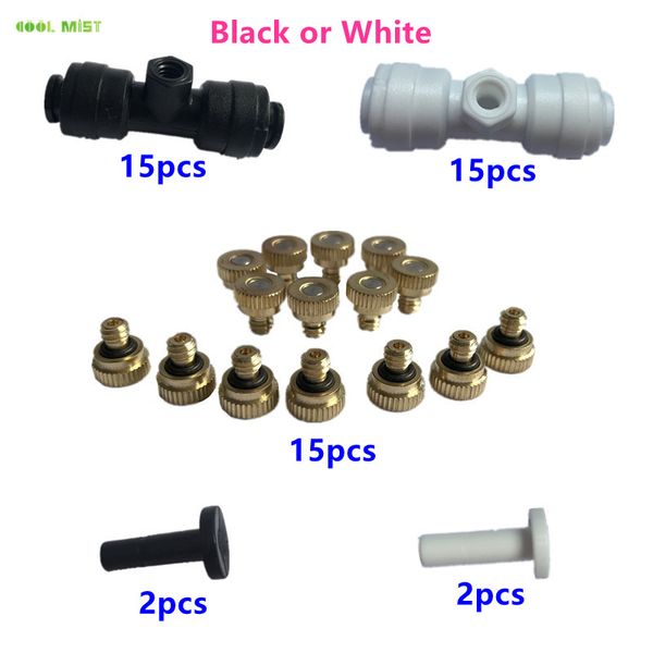 s167 15 sets 1/4 inch tube od plastic slip lock (quick connect) garden fogging misting nozzles tees with brass sprayer (0.1-0.6
s167 15 sets 1/4 inch tube od plastic slip lock (quick connect) garden fogging misting nozzles tees with brass sprayer (0.1-0.6