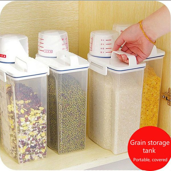 kitchen grain storage tank japanese-style plastic handle measuring cup sealed rice bucket moisture-proof pest storage rice box
kitchen grain storage tank japanese-style plastic handle measuring cup sealed rice bucket moisture-proof pest storage rice box
