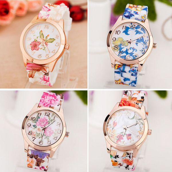 women girl watch silicone printed flower causal quartz wristwatches, Slivery;brown
women girl watch silicone printed flower causal quartz wristwatches, Slivery;brown