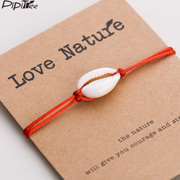 pipitree love nature shell charm bracelet kraft paper card gift handmade red string bracelets for women men kids jewelry, Golden;silver
pipitree love nature shell charm bracelet kraft paper card gift handmade red string bracelets for women men kids jewelry, Golden;silver