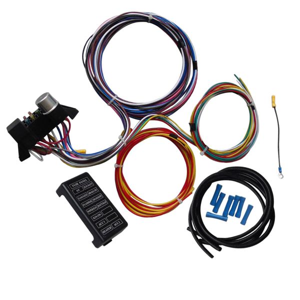 12 circuit wiring harness kit rod wiring harness muscle car street rod xl wires 
12 circuit wiring harness kit rod wiring harness muscle car street rod xl wires