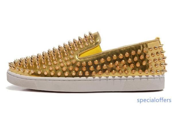 luxury designer brand red bottoms men women studded spikes flats shoes wedding party lovers genuine leather casual sneakers z232, Black
luxury designer brand red bottoms men women studded spikes flats shoes wedding party lovers genuine leather casual sneakers z232, Black