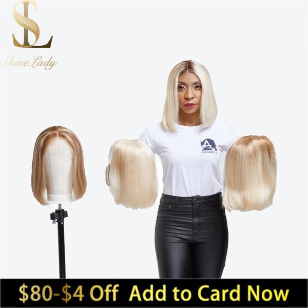 shinelady honey blonde lace front human hair wigs for black women 180%density straight hair 613 lace front bob wig, Black;brown
shinelady honey blonde lace front human hair wigs for black women 180%density straight hair 613 lace front bob wig, Black;brown