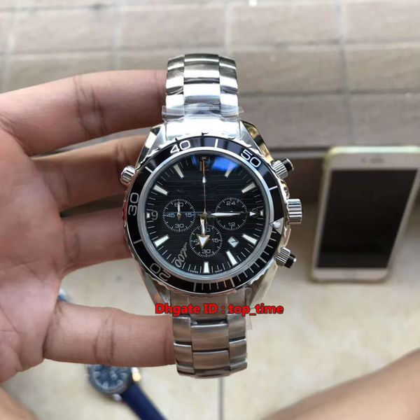 new vintage planet ocean 600m master chronograph quartz 44mm mens watch james bond 007 black dial stainless steel bracelet gents watches, Slivery;brown
new vintage planet ocean 600m master chronograph quartz 44mm mens watch james bond 007 black dial stainless steel bracelet gents watches, Slivery;brown