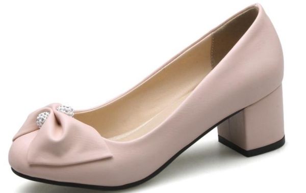 2019 bowknot women's shoes in spring and autumn with new style middle heel coarse heel round head, Black
2019 bowknot women's shoes in spring and autumn with new style middle heel coarse heel round head, Black