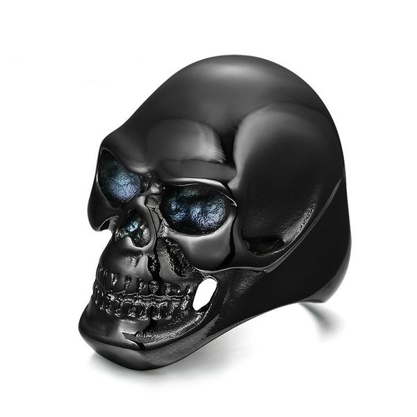 european and american men's personalized punk style stainless steel ghost skull finger ring for men biker black gold, Golden;silver
european and american men's personalized punk style stainless steel ghost skull finger ring for men biker black gold, Golden;silver