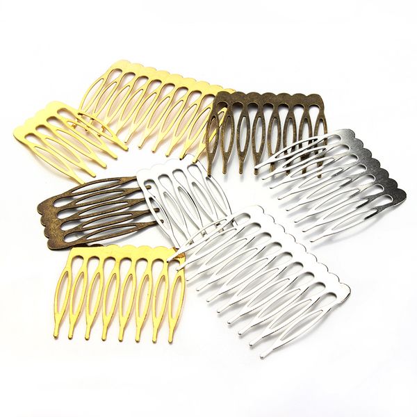 louleur 10pcs/lot gold color 5/8/10 teeth metal hair comb clips claw hairpins jewelry findings for women wedding hair jewelry, Golden;white 
louleur 10pcs/lot gold color 5/8/10 teeth metal hair comb clips claw hairpins jewelry findings for women wedding hair jewelry, Golden;white