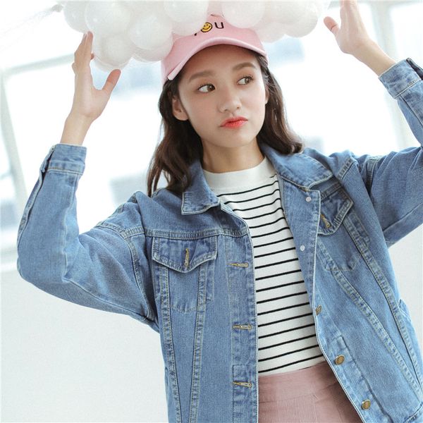 korean denim jacket women clothes 2019 spring fall long sleeve coat female jeans jacket vintage veste jean femme 6555-6 kj2227, Black;brown
korean denim jacket women clothes 2019 spring fall long sleeve coat female jeans jacket vintage veste jean femme 6555-6 kj2227, Black;brown