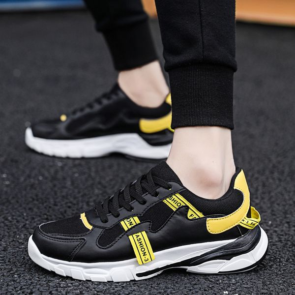 m- 2019 spring new tide shoes men's shoes color matching harajuku personality thick-soled casual wild fashion men's, Black
m- 2019 spring new tide shoes men's shoes color matching harajuku personality thick-soled casual wild fashion men's, Black