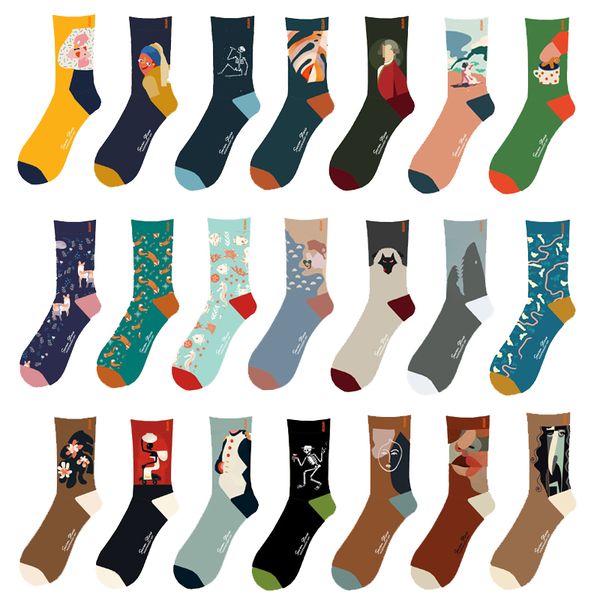 socks & hosiery 3 pairs/pack eur size 36-44 painting style women gogh cotton ankle space streetwear, Black;white
socks & hosiery 3 pairs/pack eur size 36-44 painting style women gogh cotton ankle space streetwear, Black;white