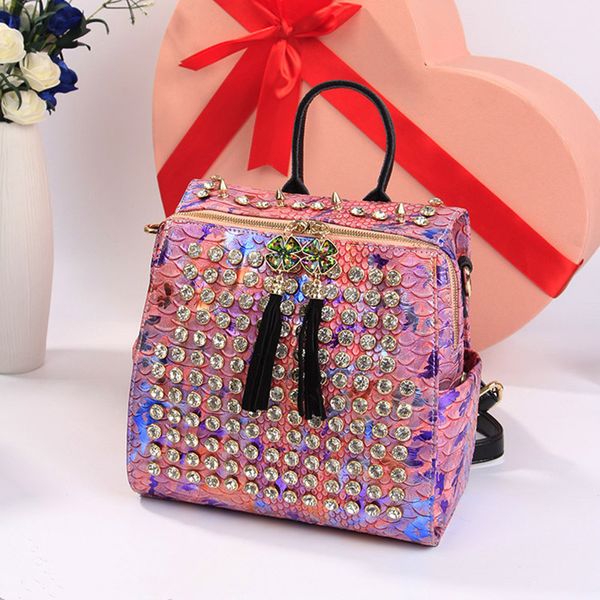 fashion diamond backpack women genuine leatehr bag 2020 new portable shoulder bag travel tassel rhinestone female backpack
fashion diamond backpack women genuine leatehr bag 2020 new portable shoulder bag travel tassel rhinestone female backpack