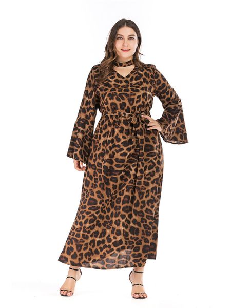 womens plus size dresses leopard printed autumn flare sleeved v-neck long dresses womens fashion party dresses, Black;gray
womens plus size dresses leopard printed autumn flare sleeved v-neck long dresses womens fashion party dresses, Black;gray