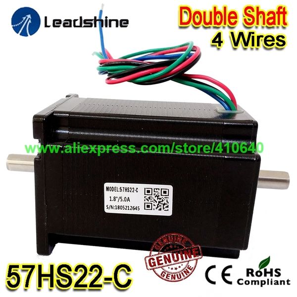 leadshine nema23 double shaft stepper motor 57hs22-c 8 mm shaft 5 a 2.2 n.m torque 81 mm length 4 wires dual shaft motor
leadshine nema23 double shaft stepper motor 57hs22-c 8 mm shaft 5 a 2.2 n.m torque 81 mm length 4 wires dual shaft motor