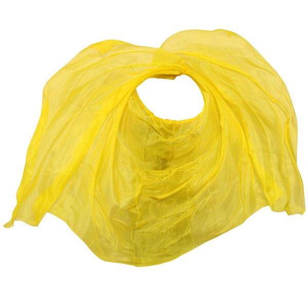 

100% silk belly dance veils 250/270*114 cm scarf shawl belly dance veil silk practice performance props yellow color, Black;red