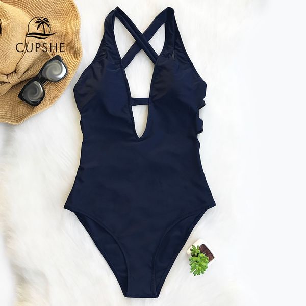 cupshe dark blue cross solid one-piece swimsuit women deep v neck backless monokini 2019 x-back bathing suit swimwear
cupshe dark blue cross solid one-piece swimsuit women deep v neck backless monokini 2019 x-back bathing suit swimwear