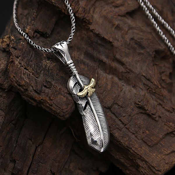 s925 sterling silver jewelry retro thai silver takahashi goro simple eagle feather men and women pendant sweater pendant
s925 sterling silver jewelry retro thai silver takahashi goro simple eagle feather men and women pendant sweater pendant