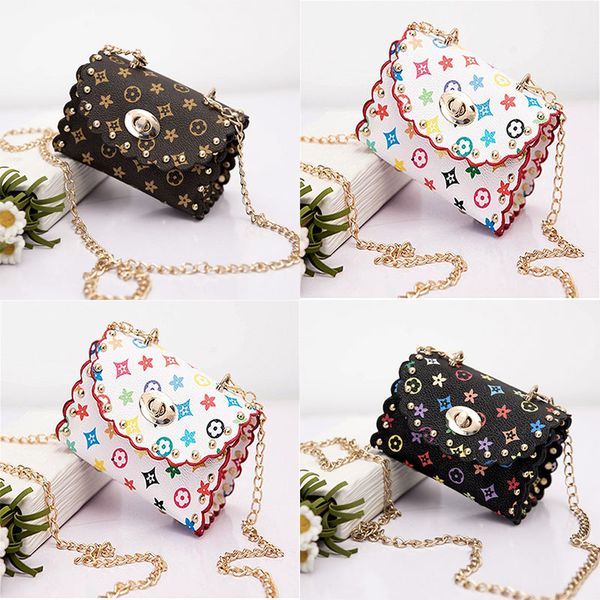 

New kid handbag fa hion print de igner baby mini pur e houlder bag teenager children girl me enger bag cute chri tma gift c907, White