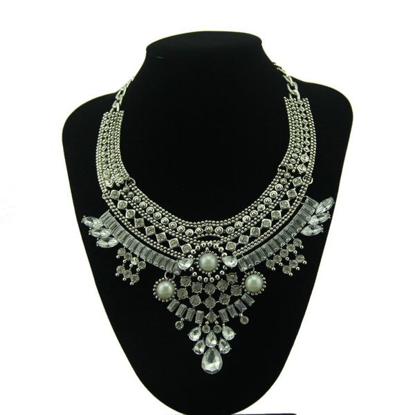 alloy retro necklace europe and america exaggeration popular crystal necklace yiwu accessories, Silver
alloy retro necklace europe and america exaggeration popular crystal necklace yiwu accessories, Silver