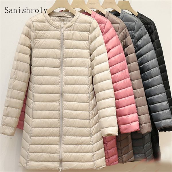 sanishroly autumn winter women o-neck midi long coat ultra light down coat parka female white duck down jacket plus size 3xl 861, Black
sanishroly autumn winter women o-neck midi long coat ultra light down coat parka female white duck down jacket plus size 3xl 861, Black