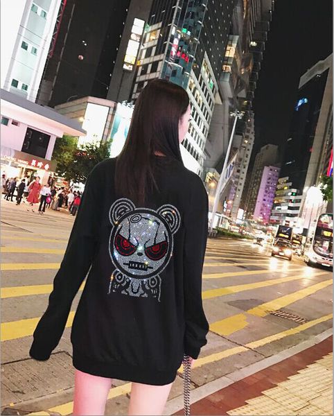 2020 autumn women hoodie casual long sleeve pullover sweatshirts hooded female rhinestones women tracksuits sportswear clothes, Black
2020 autumn women hoodie casual long sleeve pullover sweatshirts hooded female rhinestones women tracksuits sportswear clothes, Black