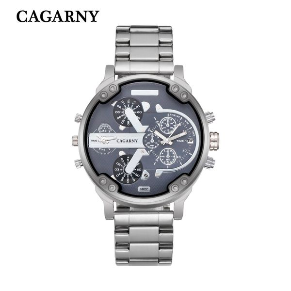 cool mens watches silver stainless steel quartz watch for men cagarny brand waterproof dual times male clock sport reloj hombre, Slivery;brown
cool mens watches silver stainless steel quartz watch for men cagarny brand waterproof dual times male clock sport reloj hombre, Slivery;brown